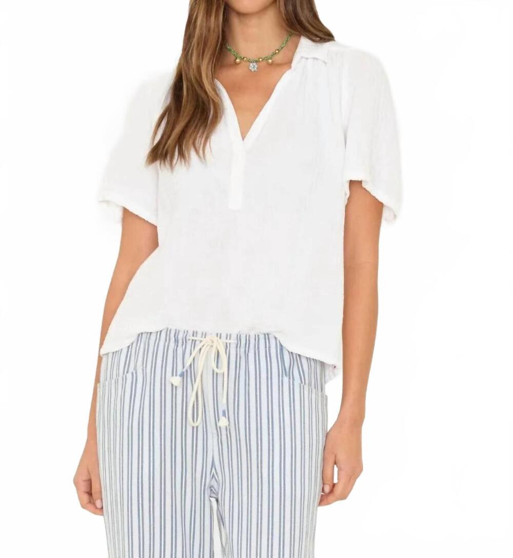 NEW XIRENA rylee short sleeve top in white